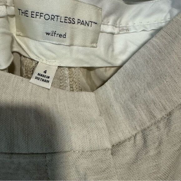 Aritzia Wilfred The Effortless Linen Cropped Pant in Natural Ecru - Picture 10 of 14